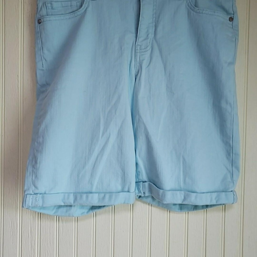 Code Bleu Bermuda Shorts Womens 8 Blue Denim Stretch 5 Pocket Casual Summer